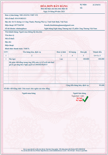 Hóa đơn điện tử Viettel